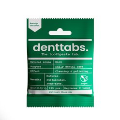 DENTTABS přírodní zubní pasta v tabletách bez fluoridu 125 ks