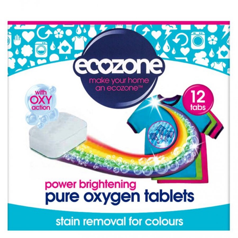 Ecozone Oxy tablety na barevné prádlo 12ks
